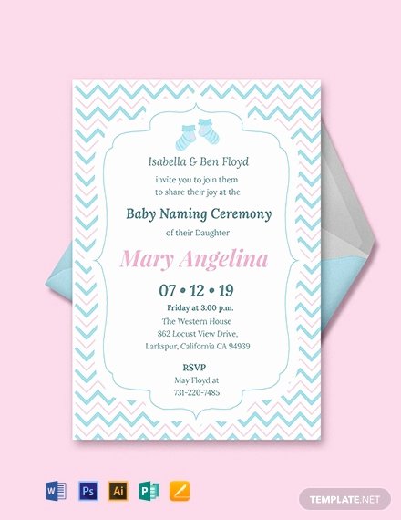 Baby Naming Ceremony Invitation Inspirational Free Baby Naming Ceremony Invitation Template Word