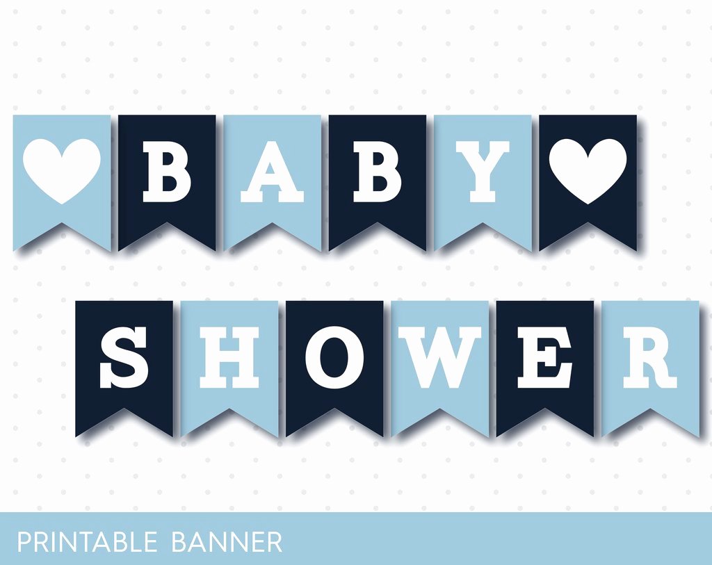 Baby Shower Banner Printable New Navy Blue Baby Shower Banner Printable Banner with
