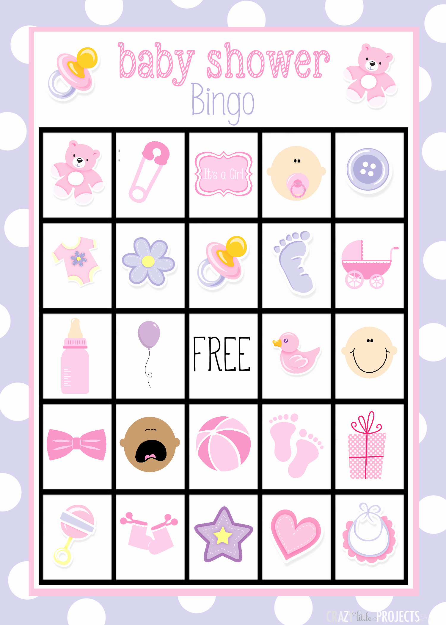 Baby Shower Card to Print Inspirational Baby Shower Bingo Cards