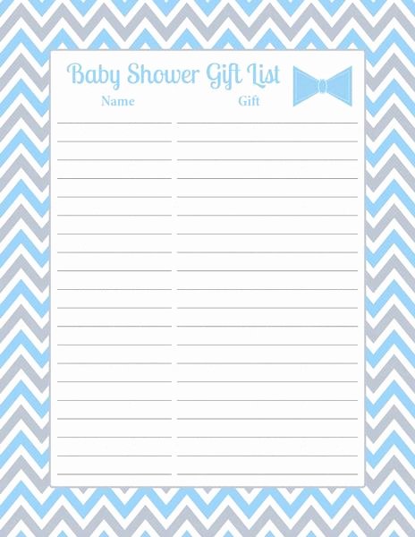 Baby Shower Gift Log Lovely Baby Shower Gift List Little Man Baby Shower theme for