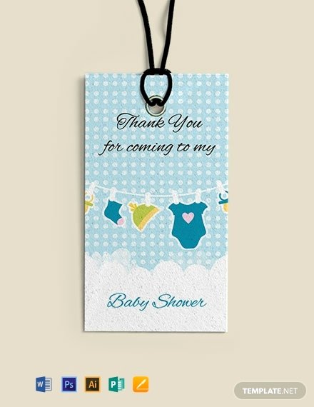 Baby Shower Gift Tag Template Unique 50 Free Tag Templates Word Psd Indesign