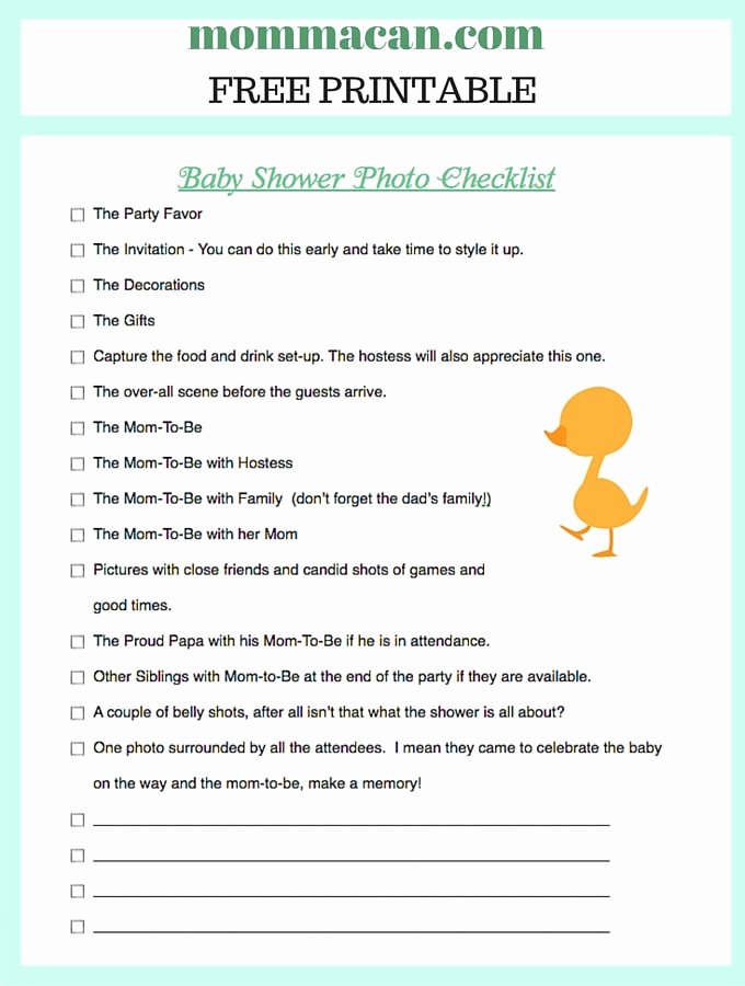 Baby Shower Planning List Beautiful Baby Shower Checklist Momma Can