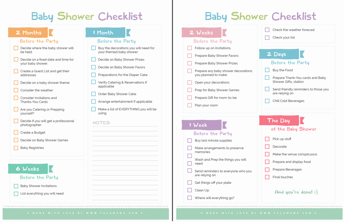 Baby Shower Planning List Best Of the Ly Baby Shower Checklist You Will Need Tulamama