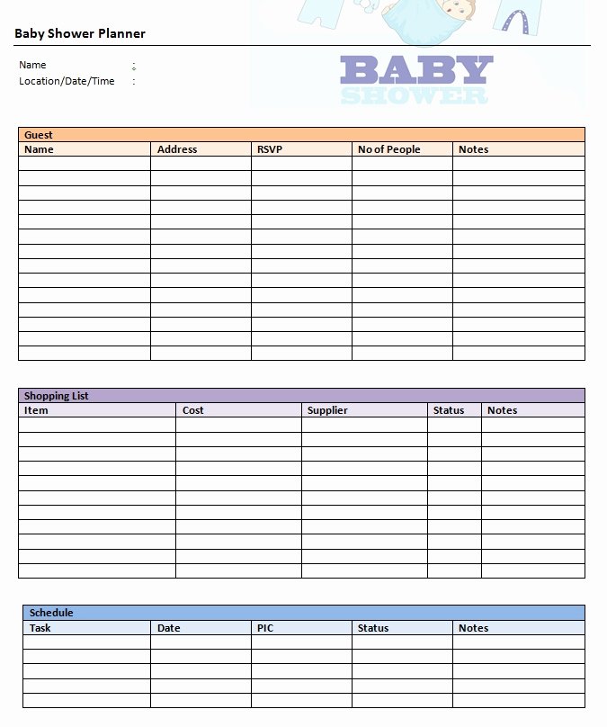 Baby Shower Planning List Elegant 24 Helpful Baby Shower Checklists