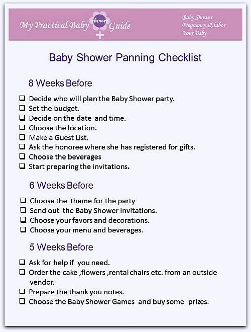Baby Shower Planning List Lovely Baby Shower Checklist Template