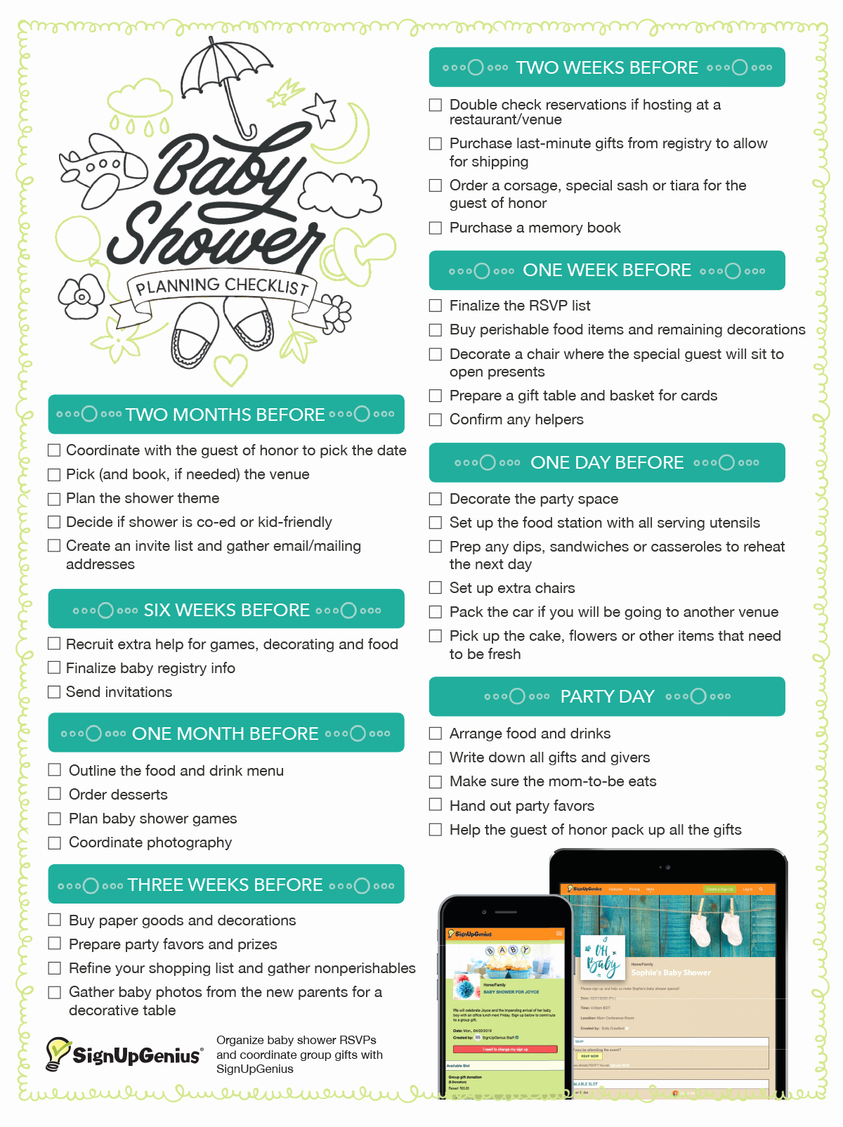 Baby Shower Planning List Lovely Baby Shower Planning Checklist Get This Printable