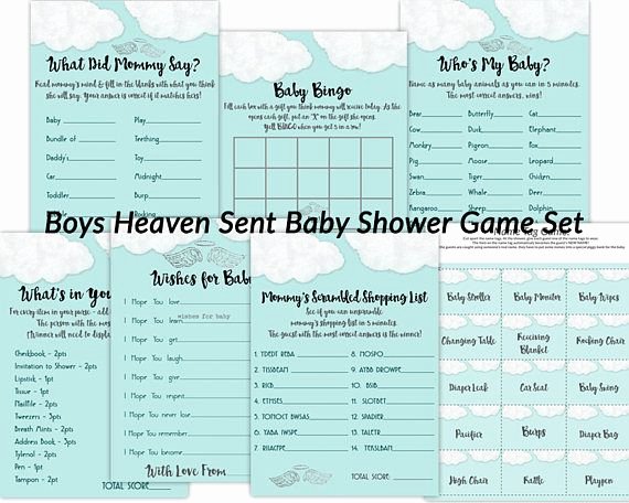 Baby Shower Shopping List Elegant Beautiful Blue and Silver Foil Heaven Sent Baby Shower