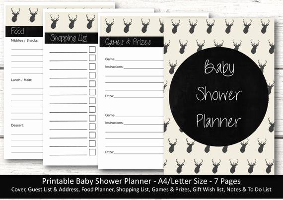 Baby Shower Shopping List Unique Baby Shower Planner Printable Instant Download A4 Letter