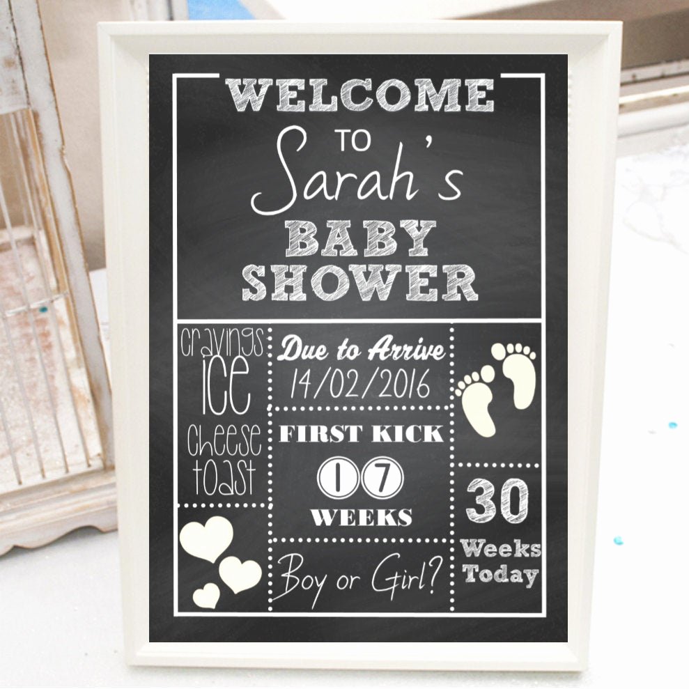 Baby Shower Signs Printable Fresh Personalized Printable Baby Shower Sign Wel E Sign Baby
