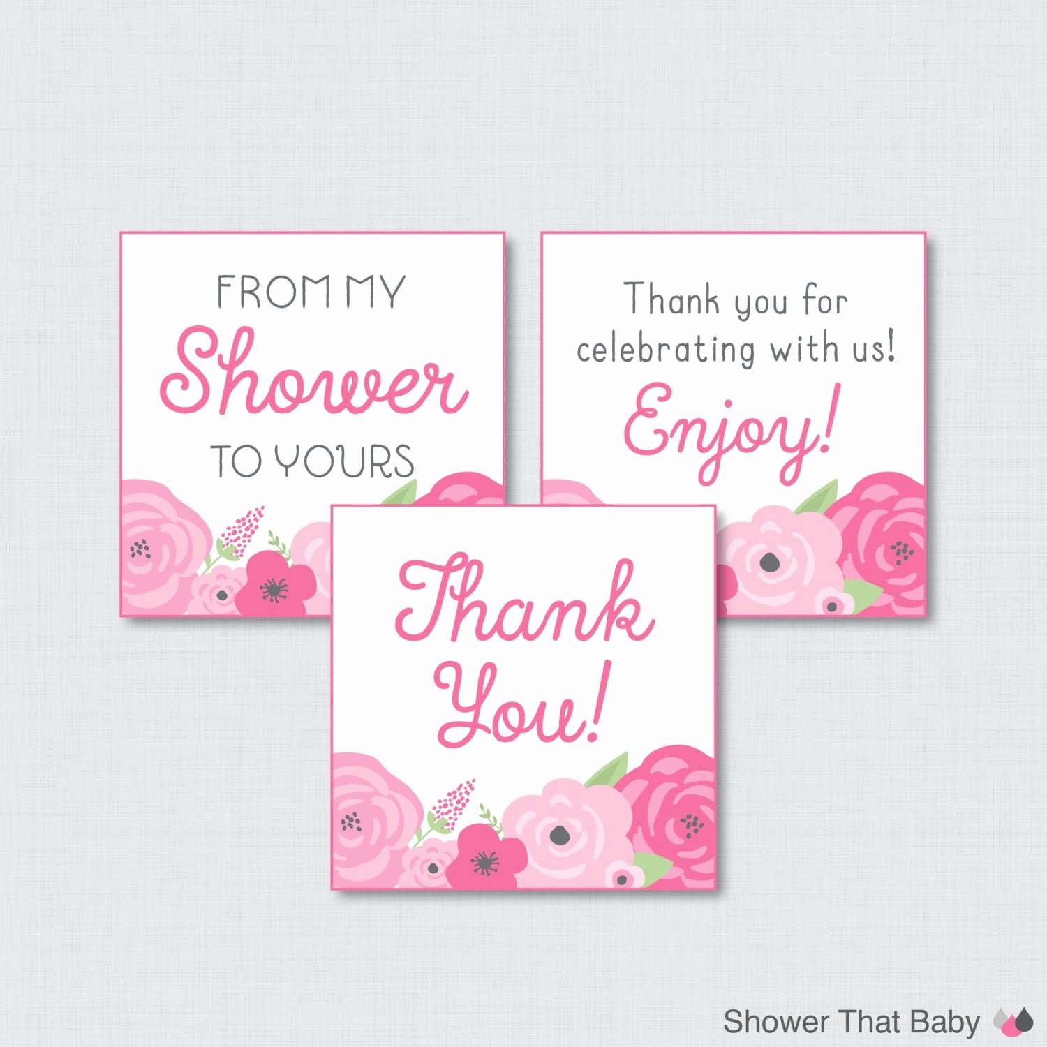 Baby Shower Tags Printable Luxury Flower Baby Shower Printable Favor Tag Spring Baby Shower