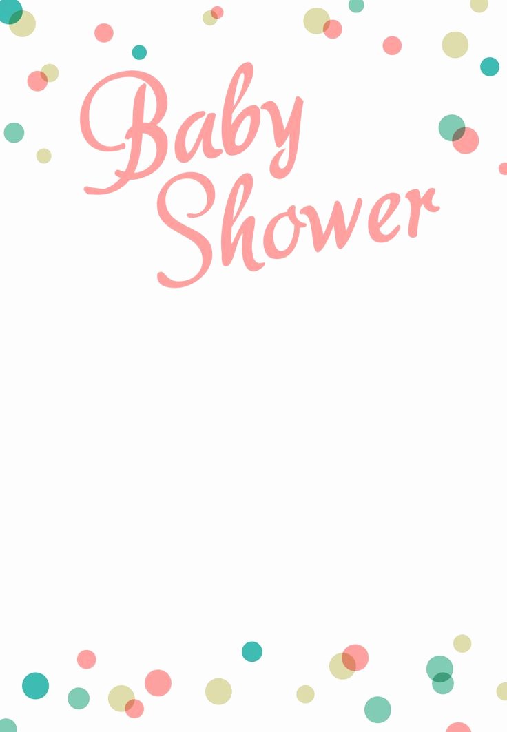 Baby Shower Template Free Unique Dancing Dots Borders Free Printable Baby Shower