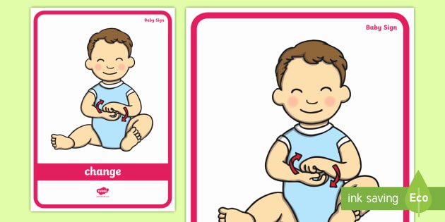 Baby Sign Language Posters Fresh New Baby Sign Language Poster Change Bsl British Sign