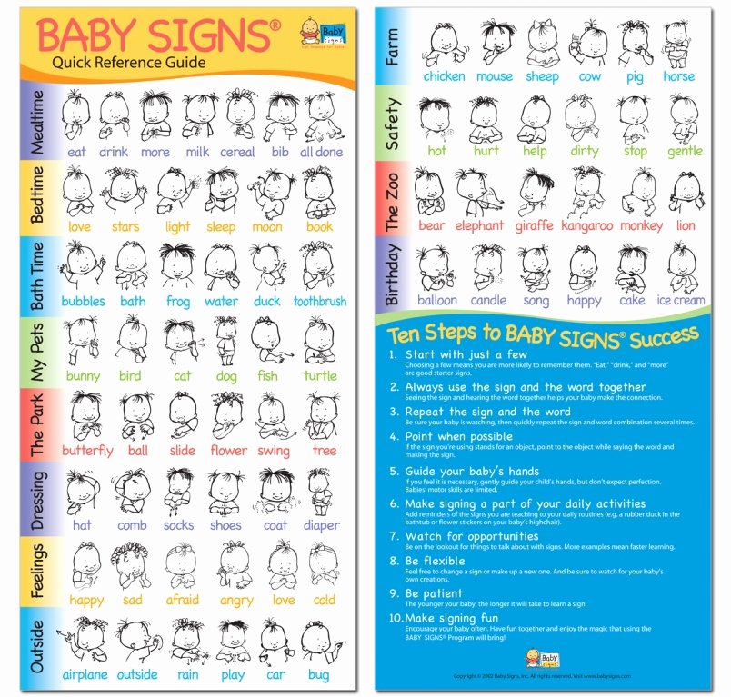 Baby Sign Language Posters Lovely Baby Signs wholehearted Finishing