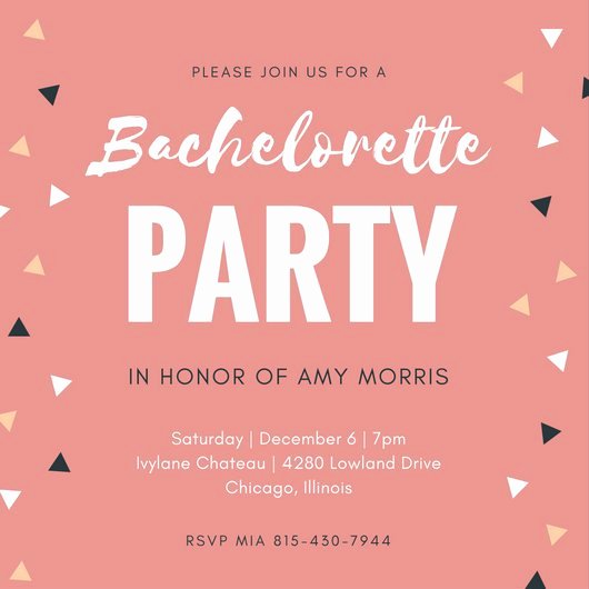 Bachelorette Party Invites Templates Elegant Bachelorette Party Invitation Templates Canva