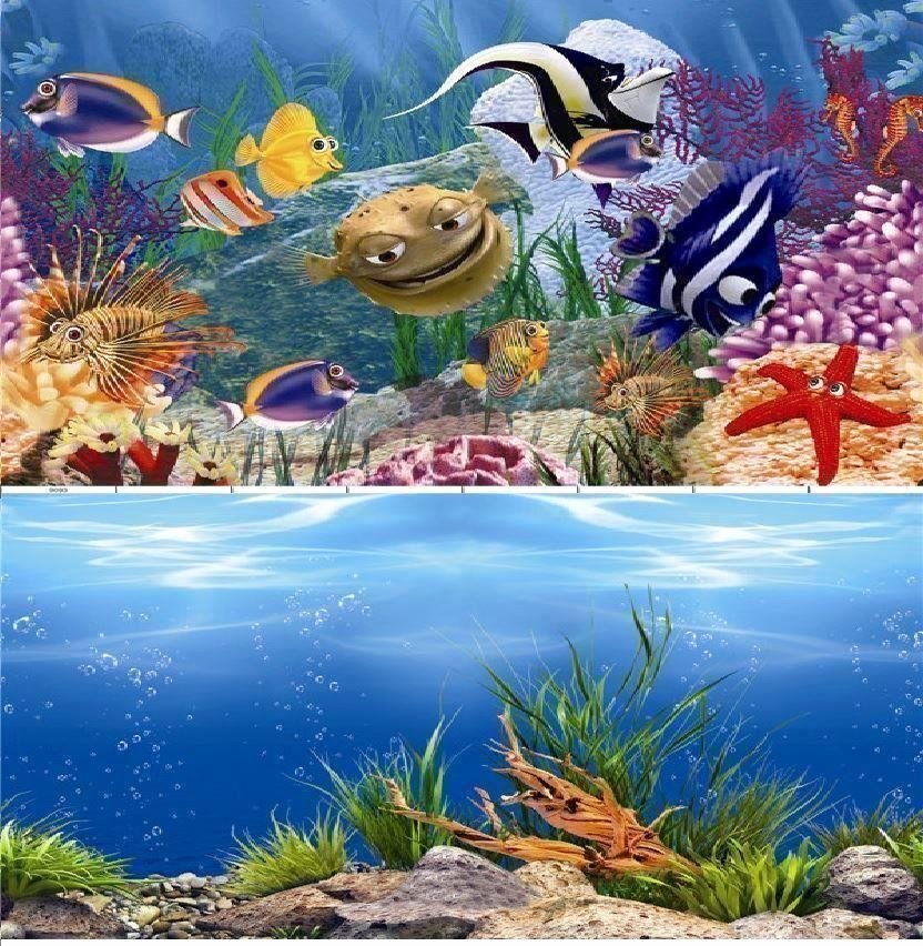 Background for Fish Tank Luxury 24&quot; Double Sided Aquarium Background Backdrop Fish Tank