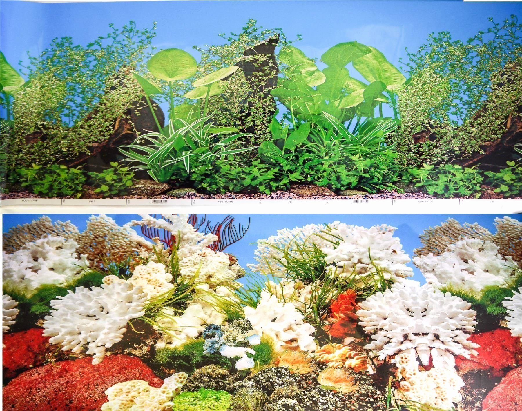 Background for Fish Tank New 12&quot; 30cm Double Sided Aquarium Background Backdrop Fish