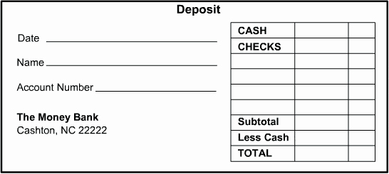 Bank Deposit Slip Template Beautiful 4 Deposit Slip Templates Excel Xlts