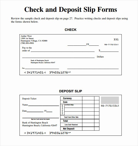 Bank Deposit Slip Template Elegant Slip Template 13 Free Word Excel Pdf Documents