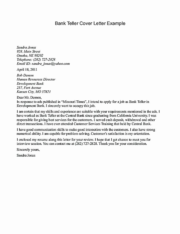 Banking Cover Letter Sample Best Of 12 13 Sample Banking Cover Letters