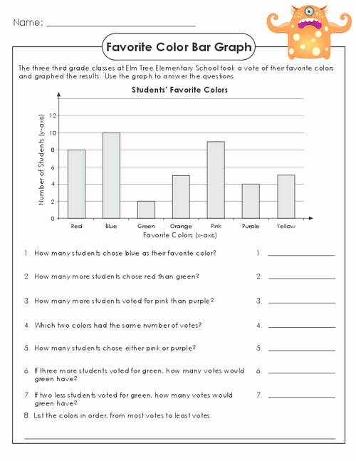 Bar Graph Worksheets Best Of Favorite Color Bar Graph Education