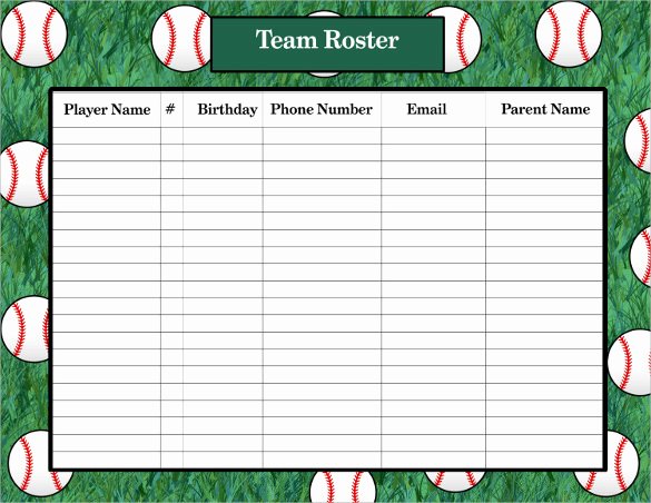 Baseball Lineup Template Lovely Sample Baseball Roster Template 9 Free Documents In Pdf