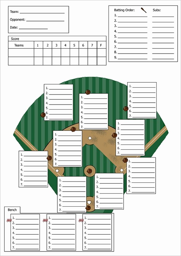 Baseball Lineup Template New Baseball Lineup Template
