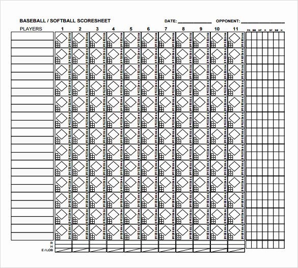 Baseball Score Book Template Inspirational Baseball Score Sheet 2018