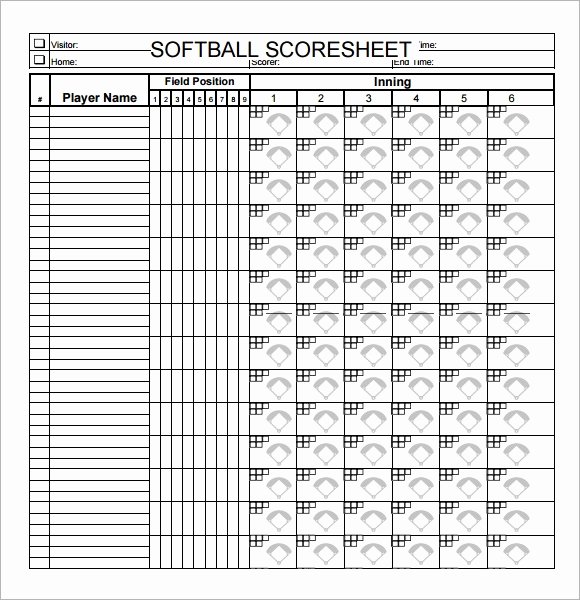 Baseball Score Book Template Lovely softball Score Sheet 9 Free Download In Pdf Psd Word