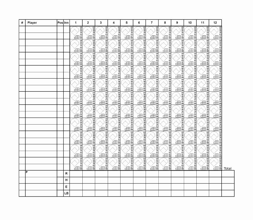 Baseball Score Sheet Template Best Of 30 Printable Baseball Scoresheet Scorecard Templates