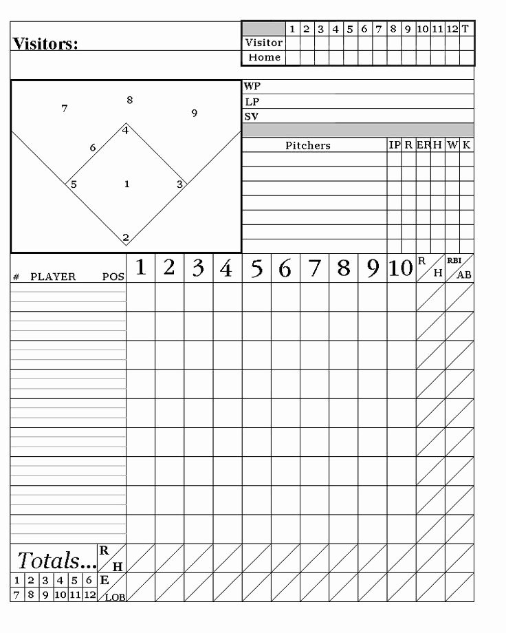 Printable Baseball Scorekeeping Cheat Sheet Printable Word Searches