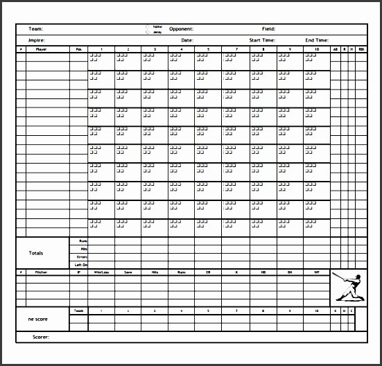Baseball Scorekeeping Cheat Sheet Unique 6 Baseball Score Sheet Template Sampletemplatess