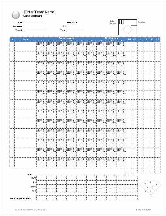 Baseball Scoring Sheet Printable Luxury Free Baseball Roster and Lineup Template