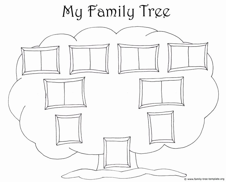Basic Family Tree Template Awesome Simple Family Chart to Color
