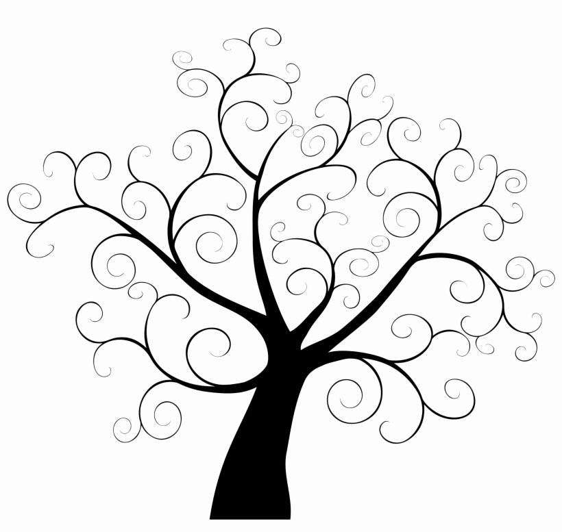 Basic Family Tree Template Awesome Tree Fingerprint Template Guestbook Clip Art Simple