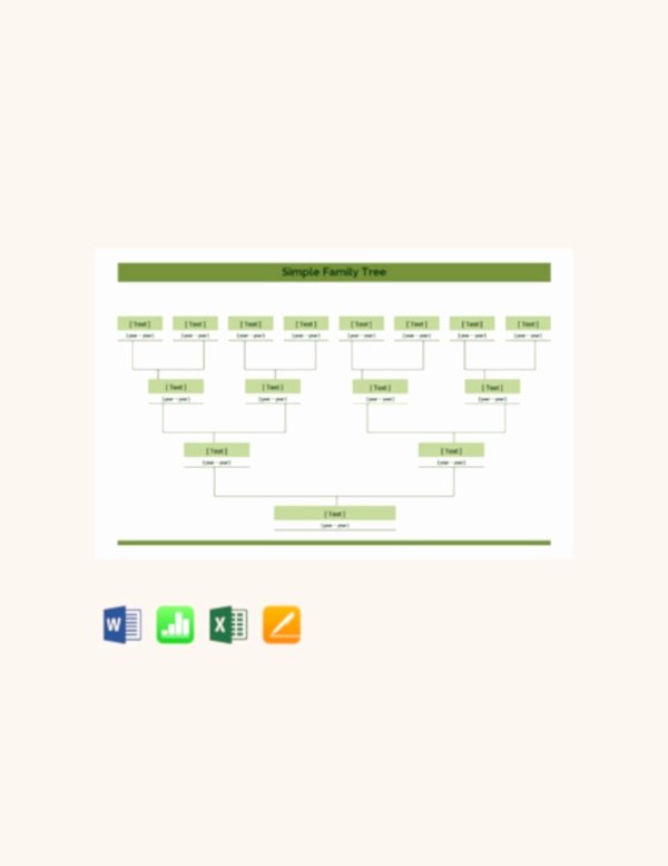 Basic Family Tree Template Best Of 35 Family Tree Templates Word Pdf Psd Apple Pages