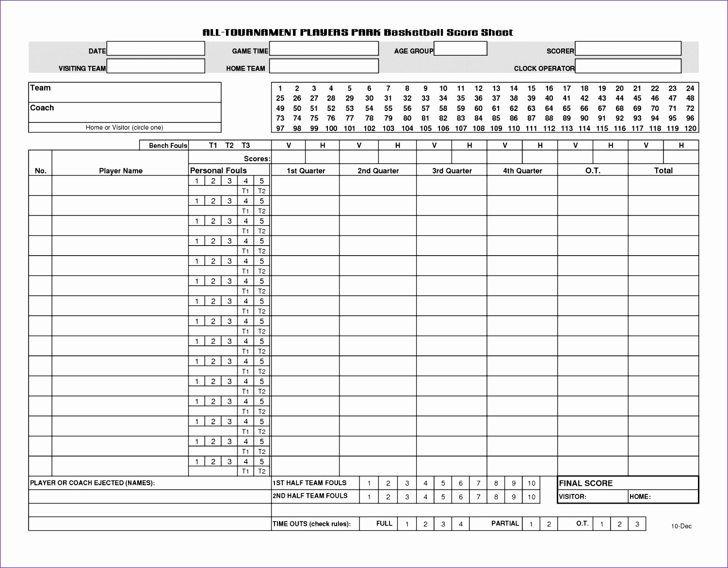 Basketball Score Sheet Template Lovely 7 Basketball Stat Sheet Template Excel Exceltemplates