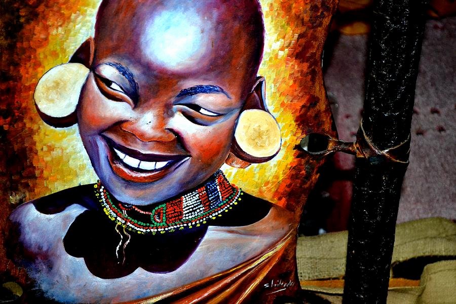 Beautiful Woman Painting Images Lovely African Beautiful Woman Painting by Africa S Lupe