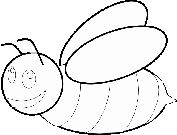 Bee Cut Out Template Inspirational Bee B W Clip Art at Clker Vector Clip Art Online