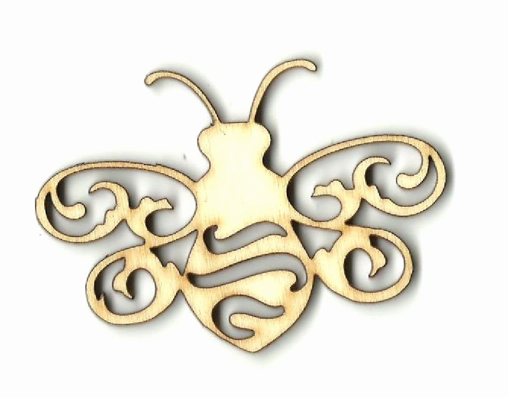 Bee Cut Out Template Unique Swirly Bumble Bee Unfinished Wood Shapes Craft Supplies