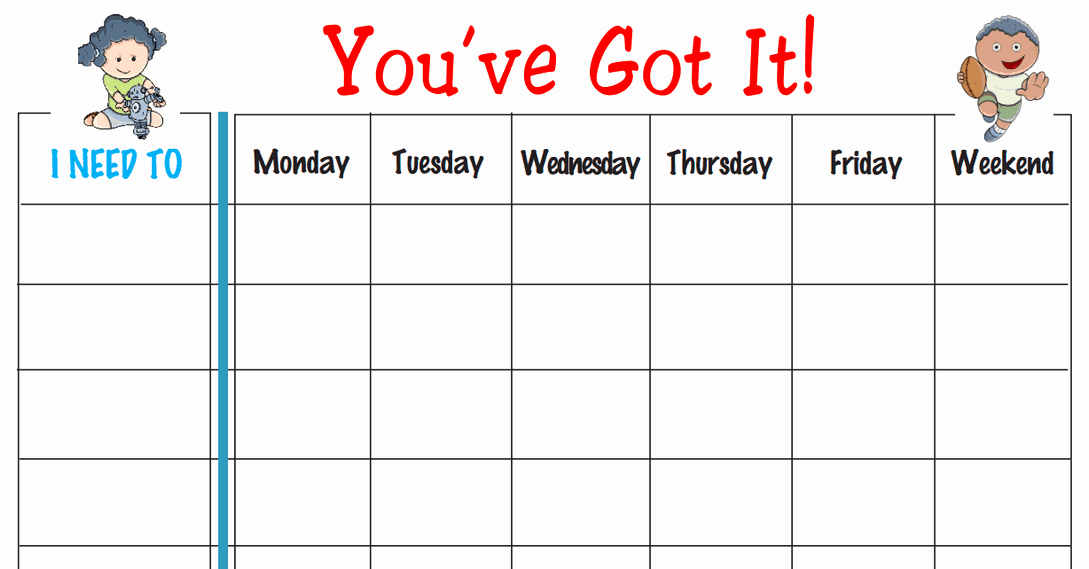 Behavior Charts for Home Best Of Free Printable Weekly Behavior Chart You Ve Got It