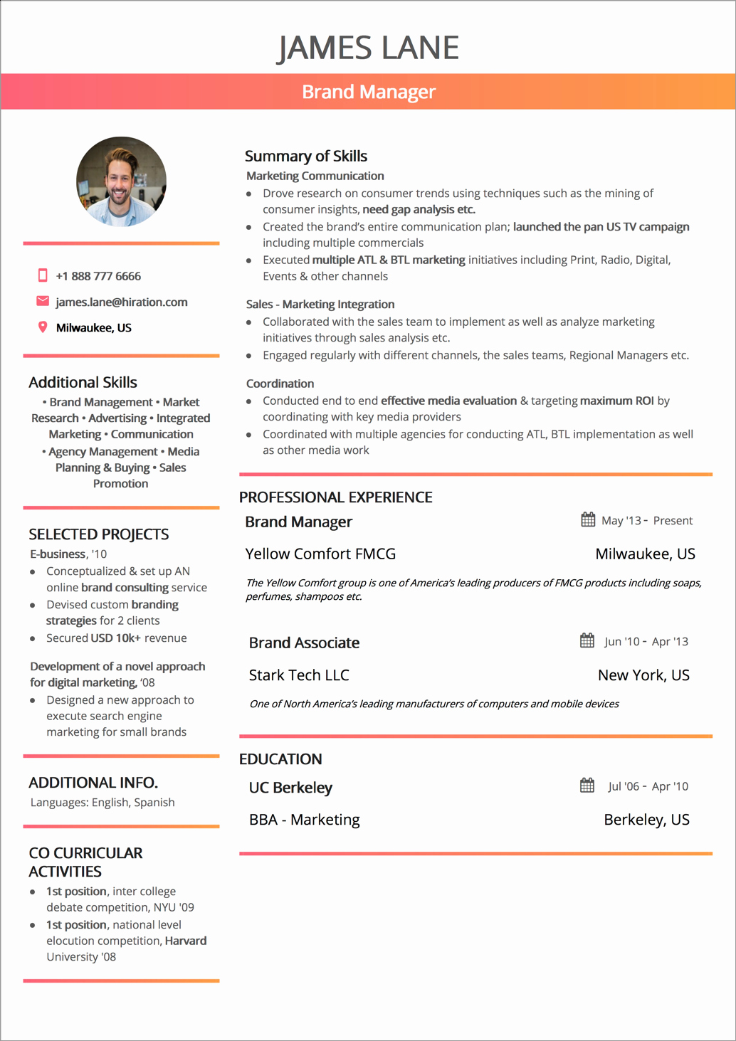 30 Best Resume Format Example Document Template