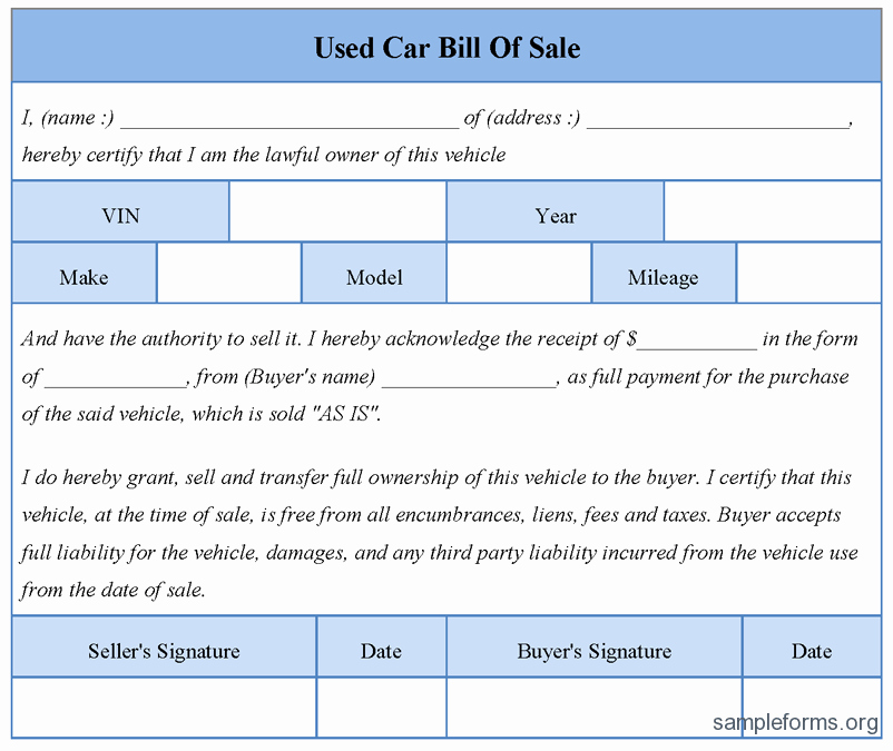 Bill Of Sale Printable Template Luxury Free Printable Free Car Bill Of Sale Template form Generic