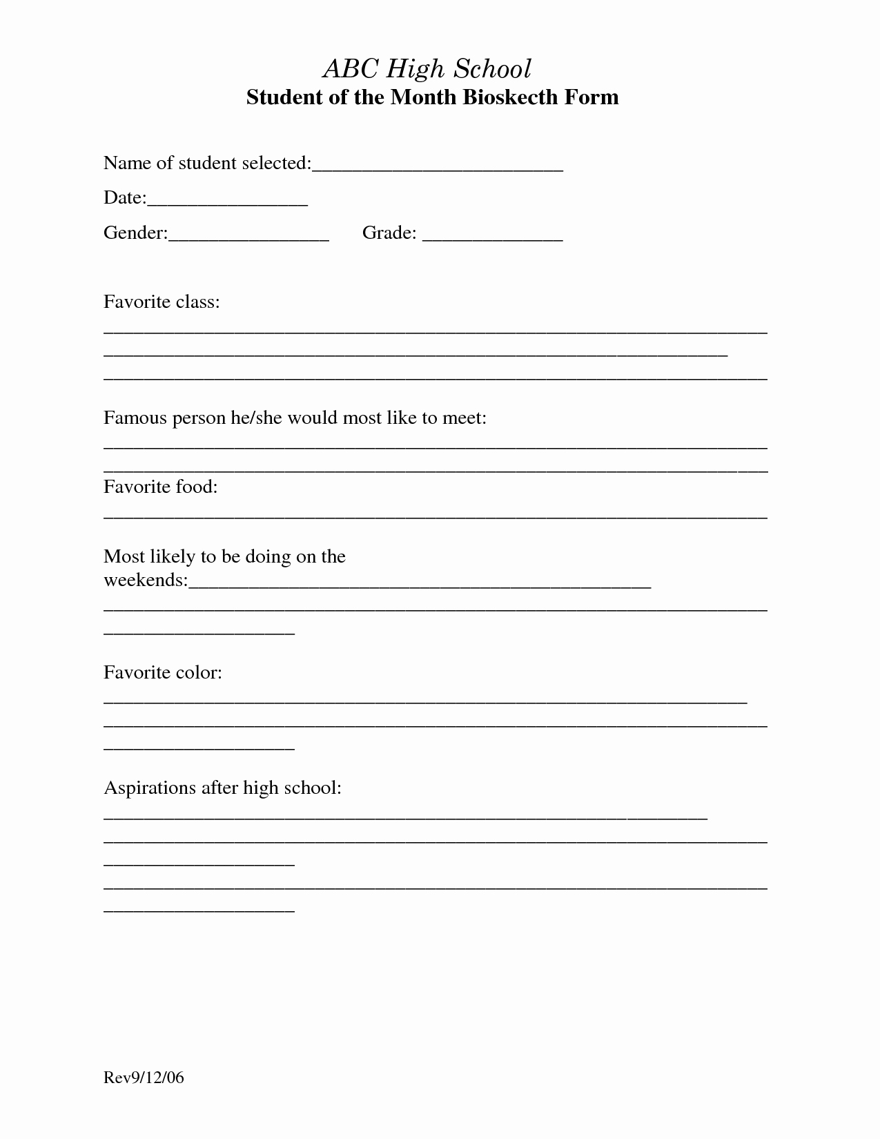 Biography Template for Students Lovely Best S Of Autobiography Template for Students