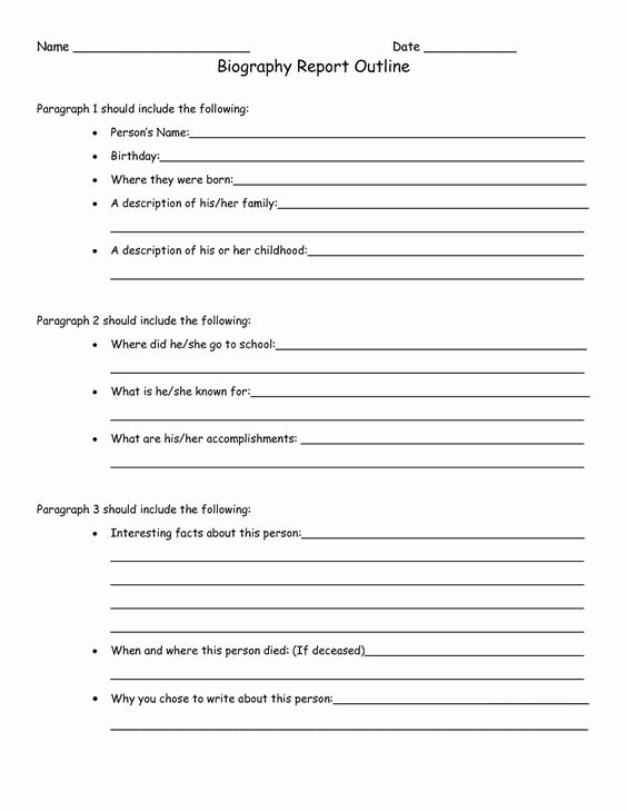 30 Biography Template For Students Example Document Template