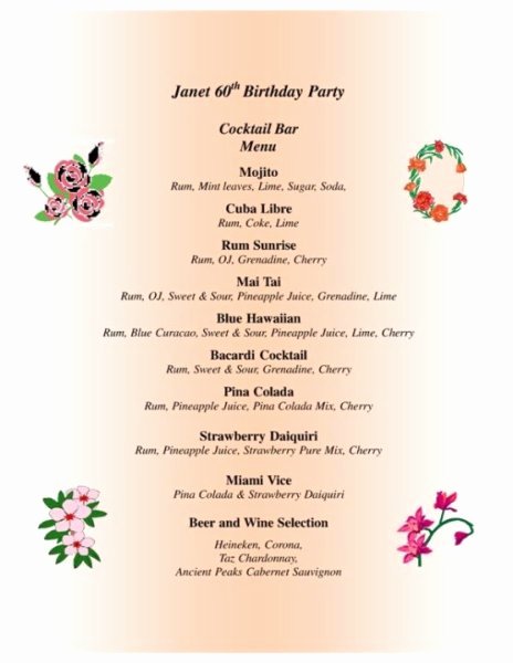 Birthday Party Programme Sample Inspirational 28 Of 60th Birthday Party Program Template