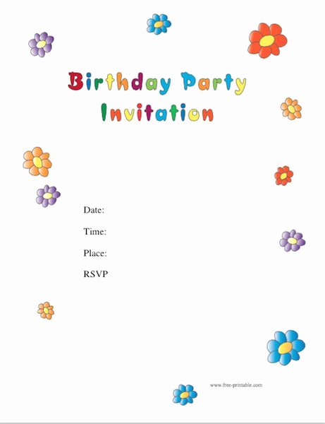 Birthday Party Template Word Beautiful Free Birthday Party Invitation Templates Word Pdf