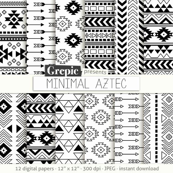 Black and White Designs Art Awesome Aztec Digital Paper Minimal Aztec Aztec Patterns