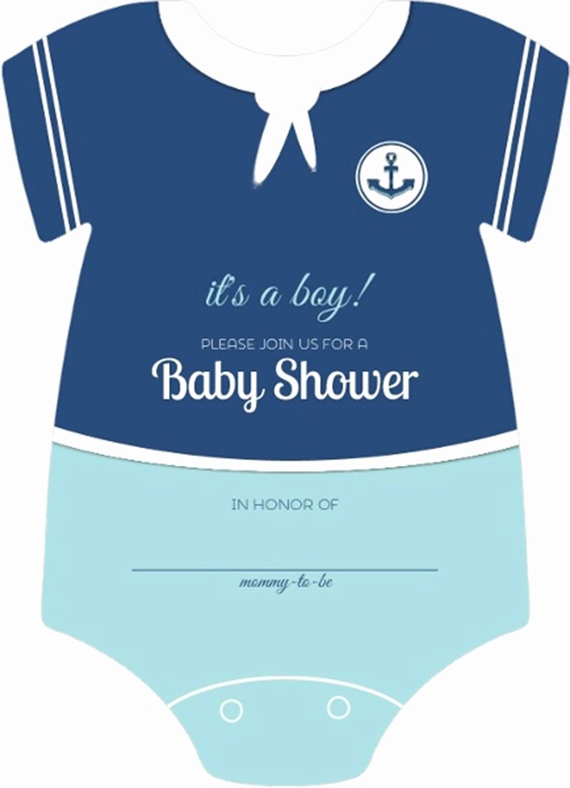 Blank Baby Shower Template Luxury Sailor Esie Boys Nautical themed Fill In Blank Baby