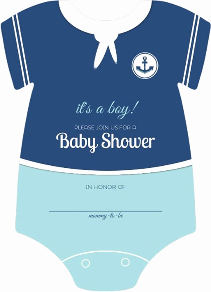 Blank Baby Shower Template Unique Sailor Esie Boys Nautical themed Fill In Blank Baby