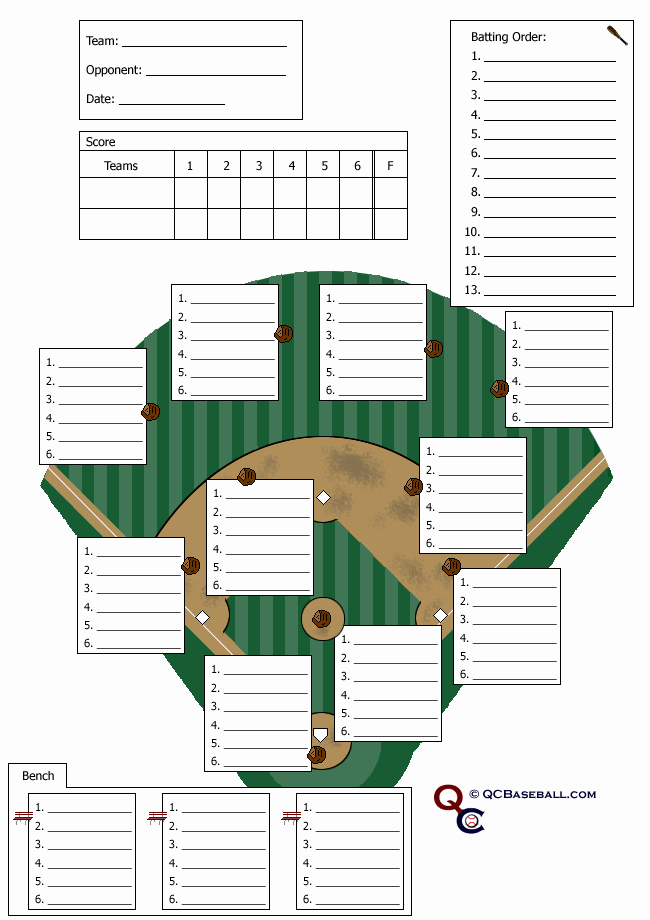 Blank Baseball Lineup Card Awesome Printable Baseball Stat Sheets Trials Ireland